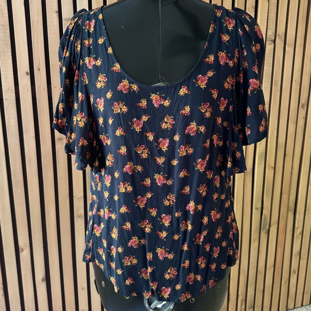 Target Navy Floral Top